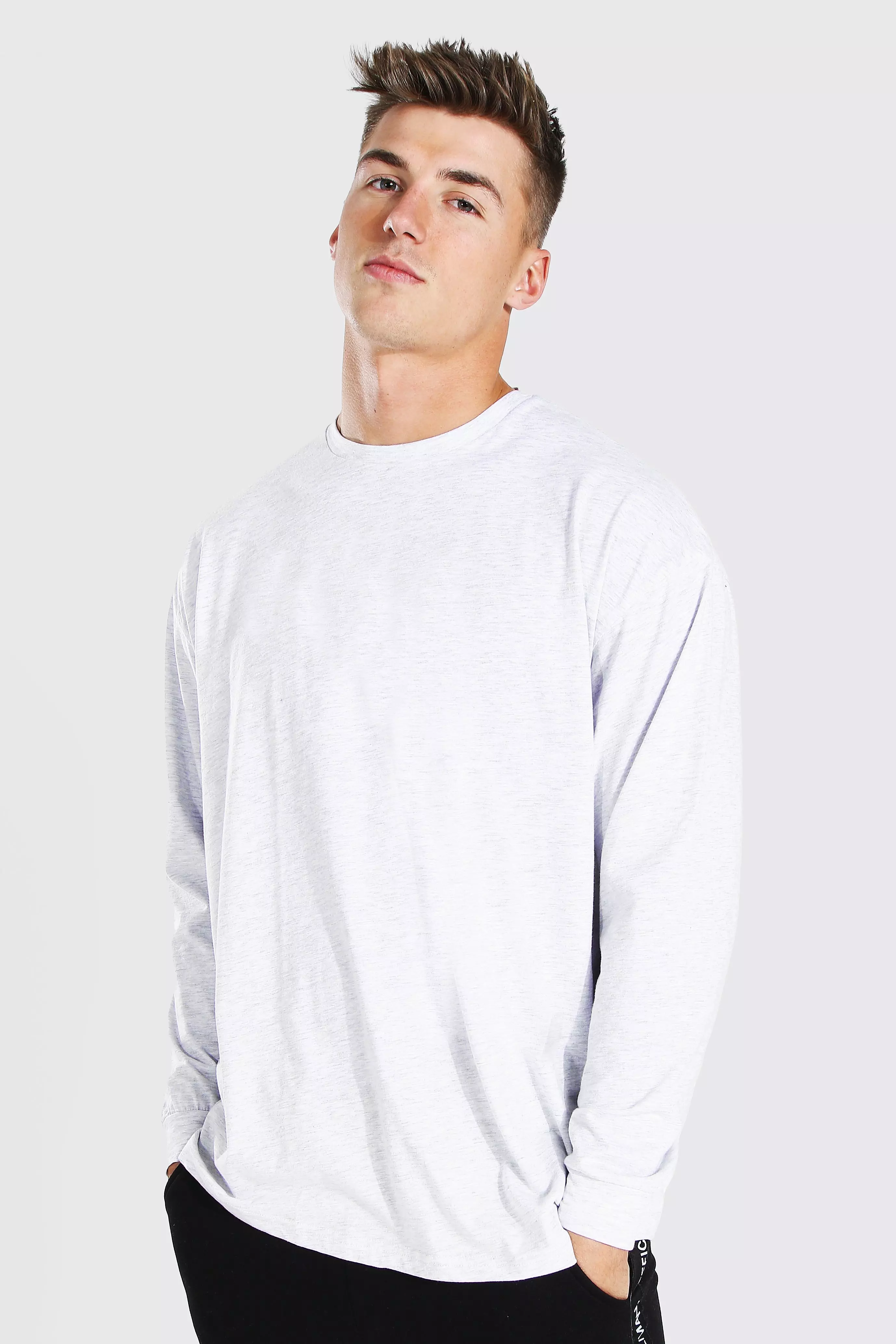 Oversized Long Sleeve Crew Neck T-Shirt